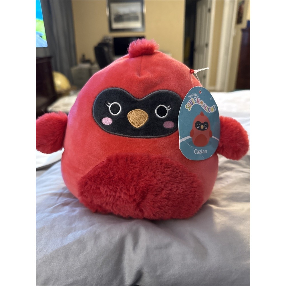 Squishmallow Cazlan The Cardinal 8" Red Bird Plush Stuffed Toy (Abby)